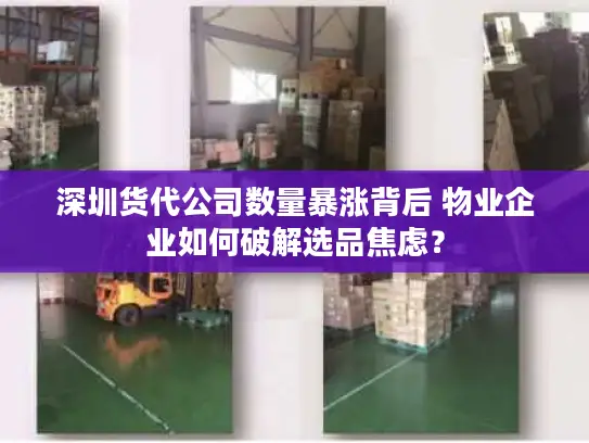 深圳货代公司数量暴涨背后 物业企业如何破解选品焦虑？