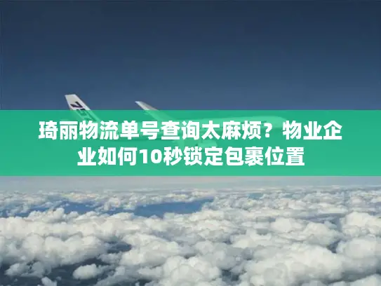 琦丽物流单号查询太麻烦？物业企业如何10秒锁定包裹位置