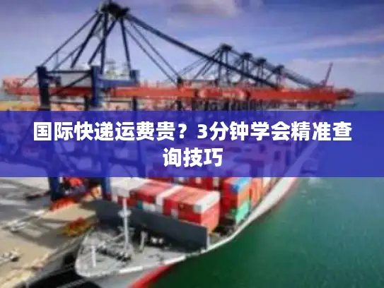 国际快递运费贵？3分钟学会精准查询技巧