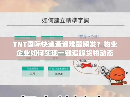 TNT国际快递查询难题频发？物业企业如何实现一键追踪货物动态