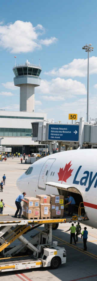 加拿大空运专线示意图